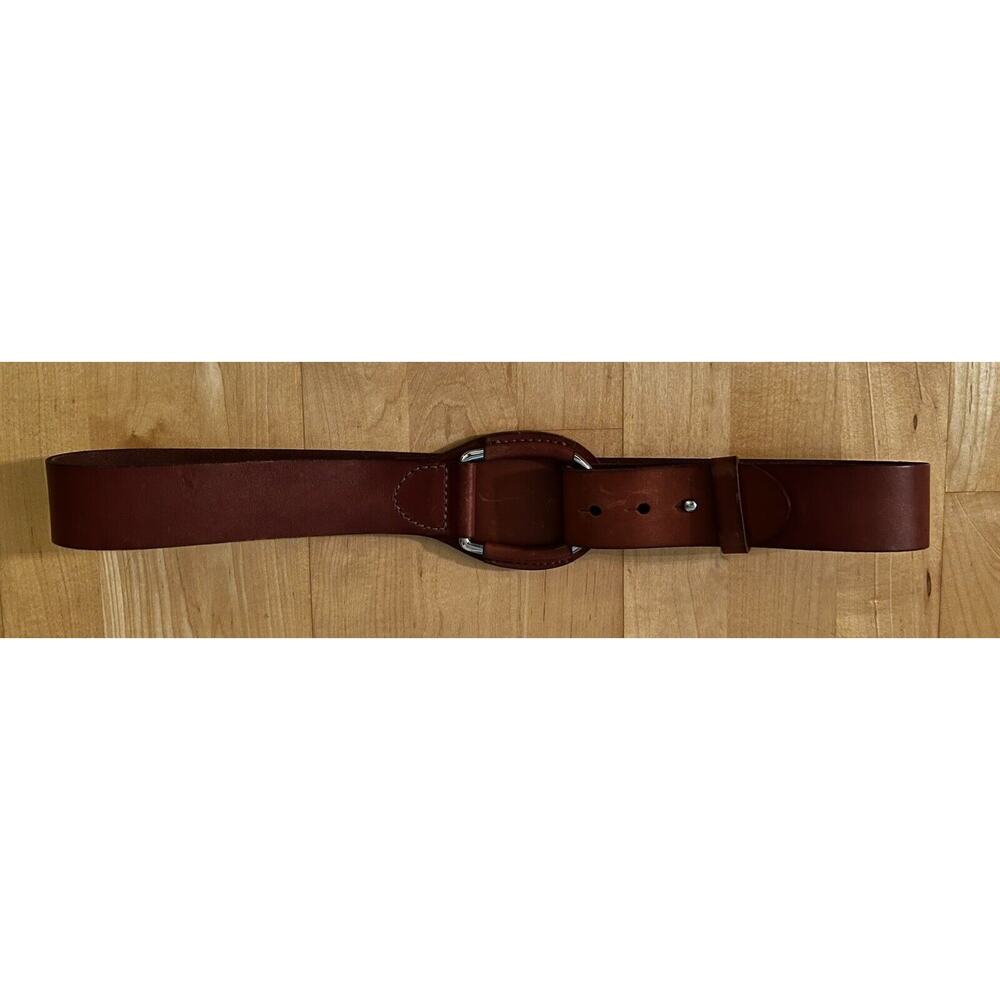 NWOT Lauren Ralph Lauren Brown leather Coated D Ring Horsebit Equestrian L